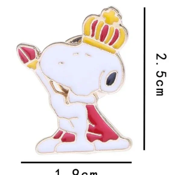 Snoopy 7 Piece Enamel Pin Set Cute Peanuts Cartoon Collectibles - Picture 8 of 8